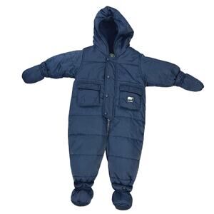 Children’s Place Toddler‎ Snowsuit, Boys Size 12 Months, Navy w/ Gloves/Booties